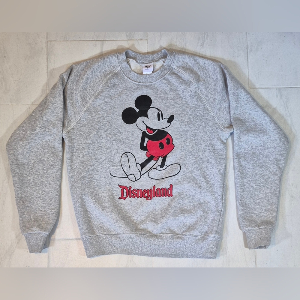 Disneyland Light Heather Grey Unisex Pull-Over Sweatshirt Size US Small